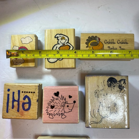 Assorted Wooden Stamps Set 7 pieces - Picture 16 of 16